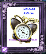 Collier Montre Gousset Papillon