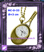 Montre Pendentif Sport Raquette de tennis