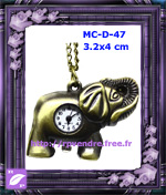 Montre Pendentif Eléphant